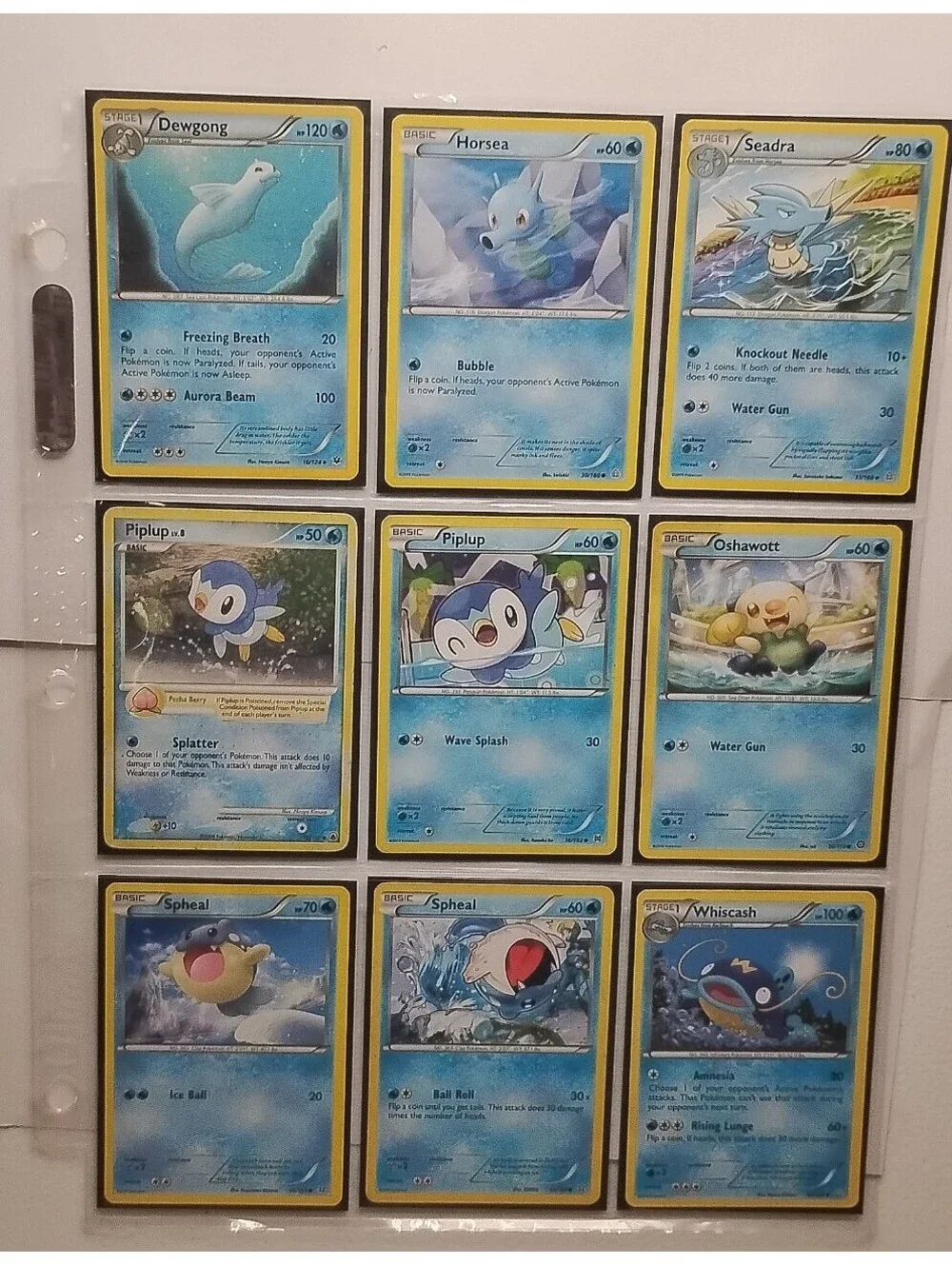 Pokemon TCG Water type bundle! Holo and non holos! 60 cards total!